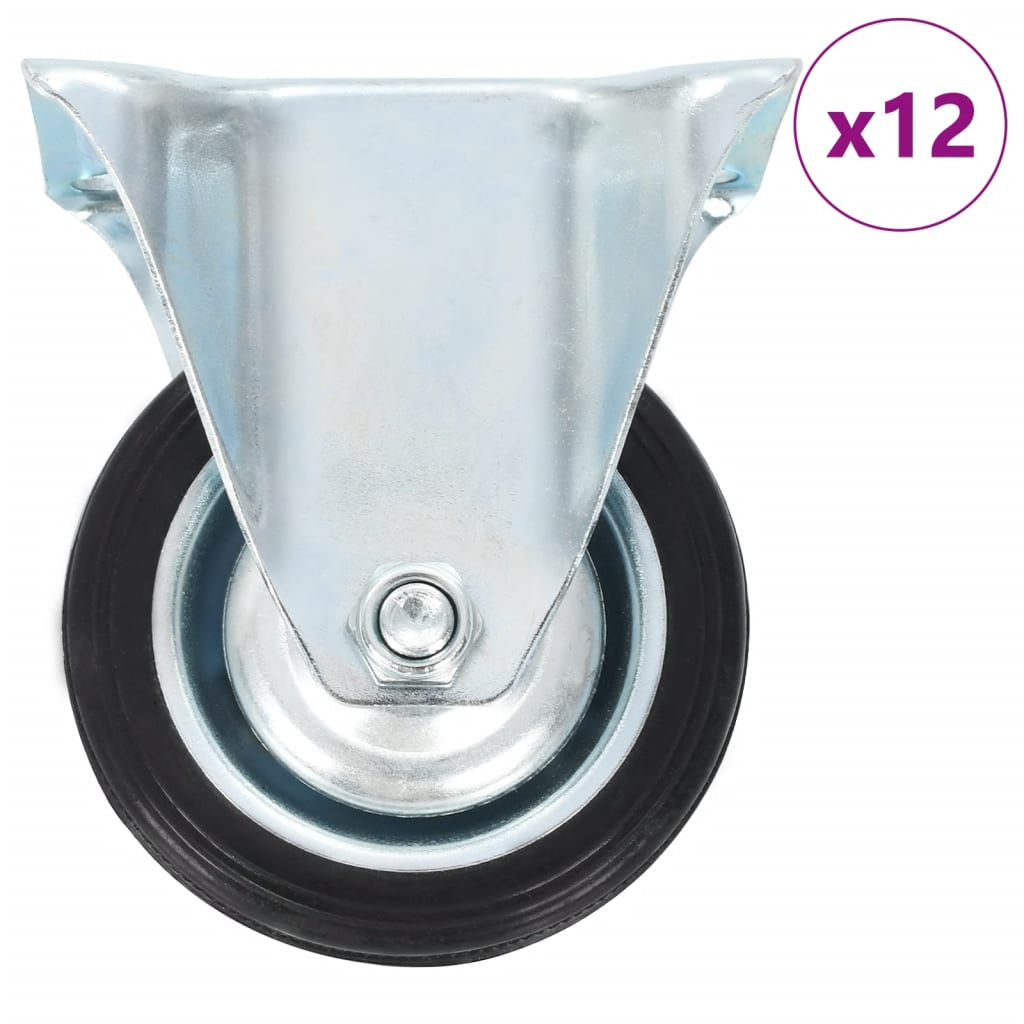 vidaXL 12 Stk. Bockrollen 75 mm