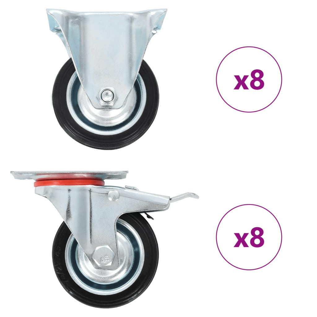 vidaXL 16 Stk. Rollen 75 mm