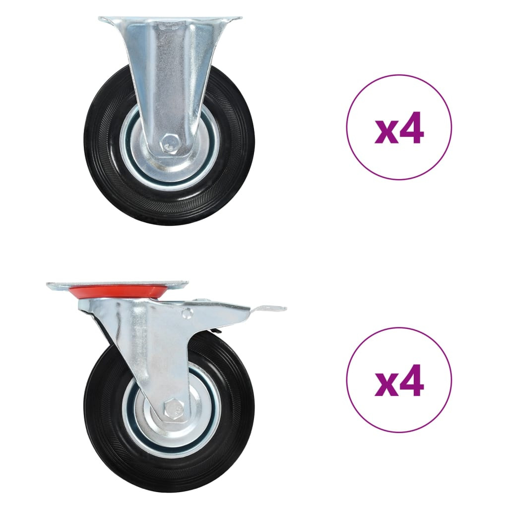 vidaXL 8 Stk. Rollen 125 mm
