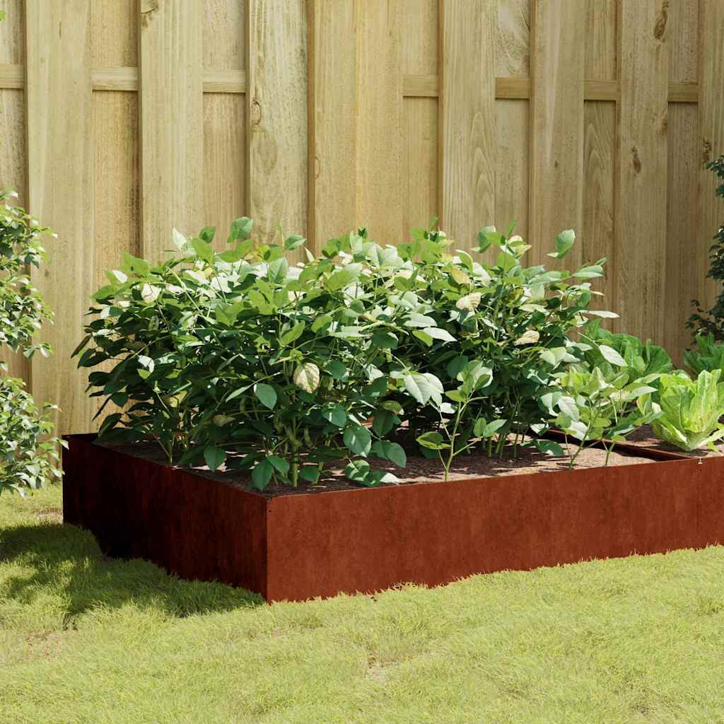 vidaXL Hochbeet 100x100x41 cm Cortenstahl