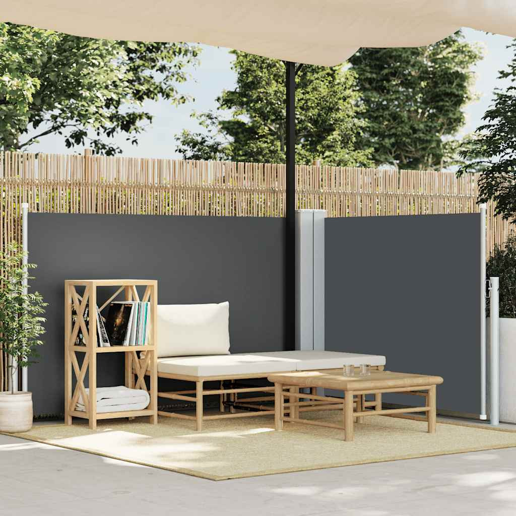 vidaXL Ausziehbare Seitenmarkise Anthrazit 100 x 600 cm