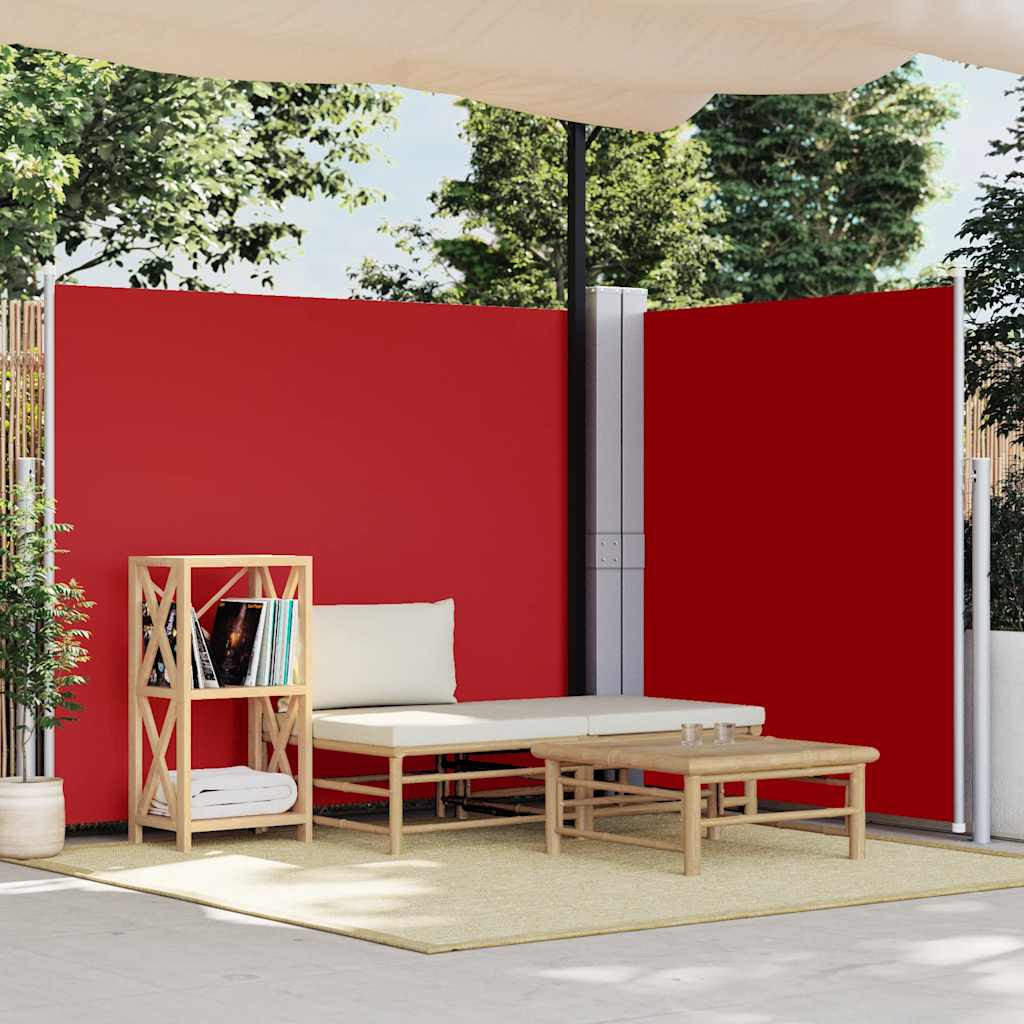 vidaXL Ausziehbare Seitenmarkise 170 x 600 cm Rot