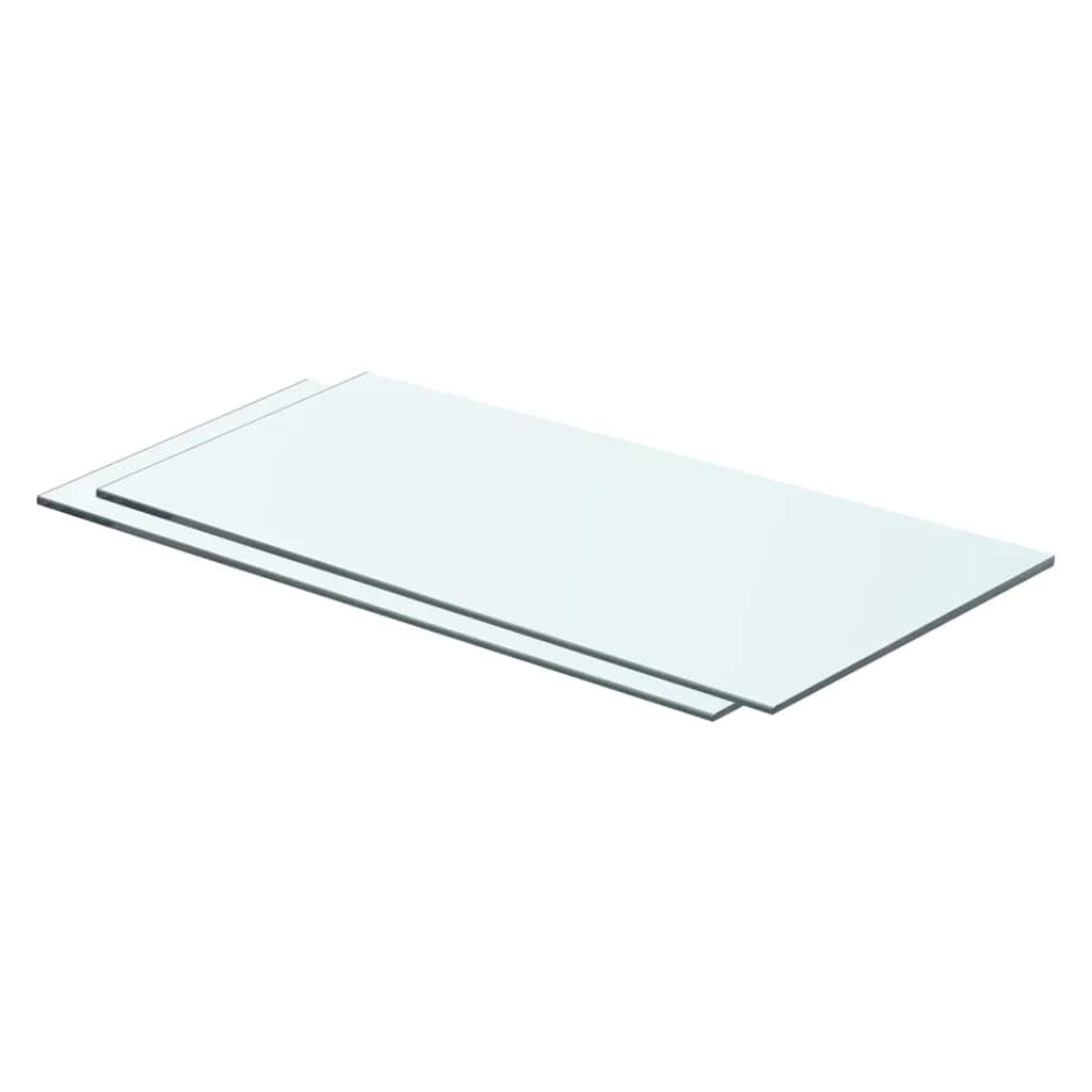 vidaXL Regalböden 2 Stk. Glas Transparent 60x25 cm