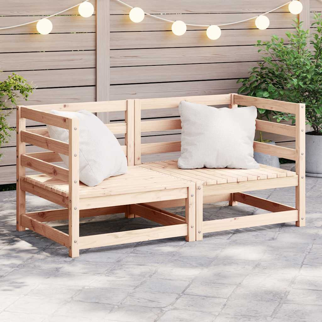vidaXL Garten-Ecksofas 2 Stk. Massivholz Kiefer