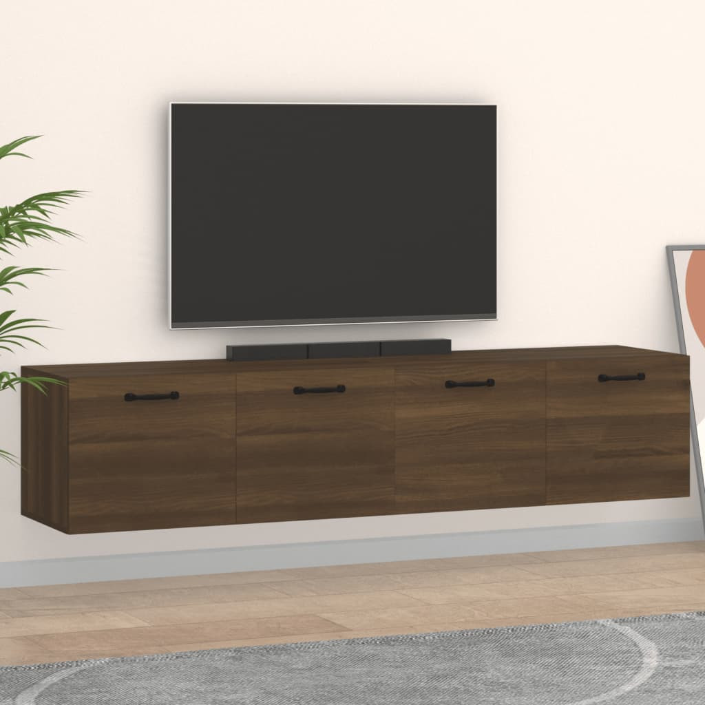 vidaXL Wandschränke 2Stk Braun Eichen-Optik 60x36,5x35cm Holzwerkstoff