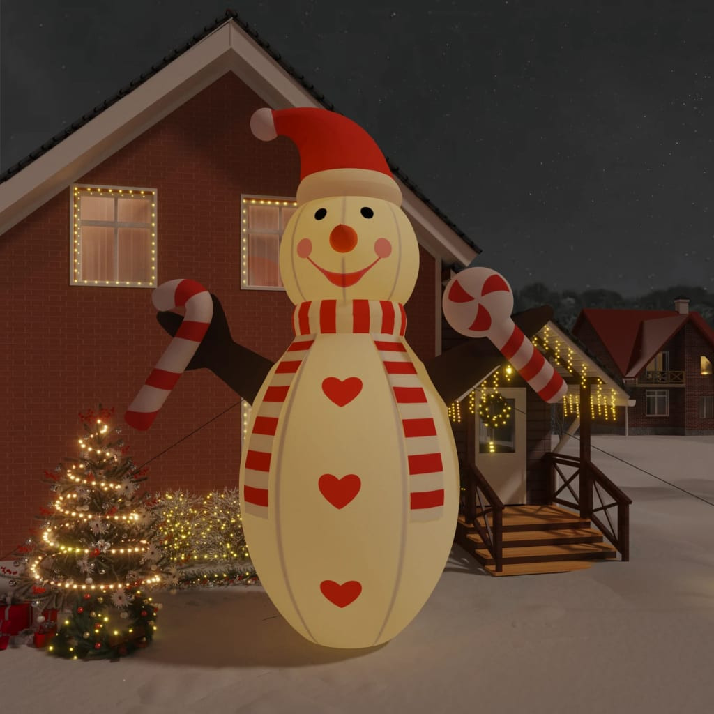 vidaXL Aufblasbarer Schneemann mit LEDs 630 cm