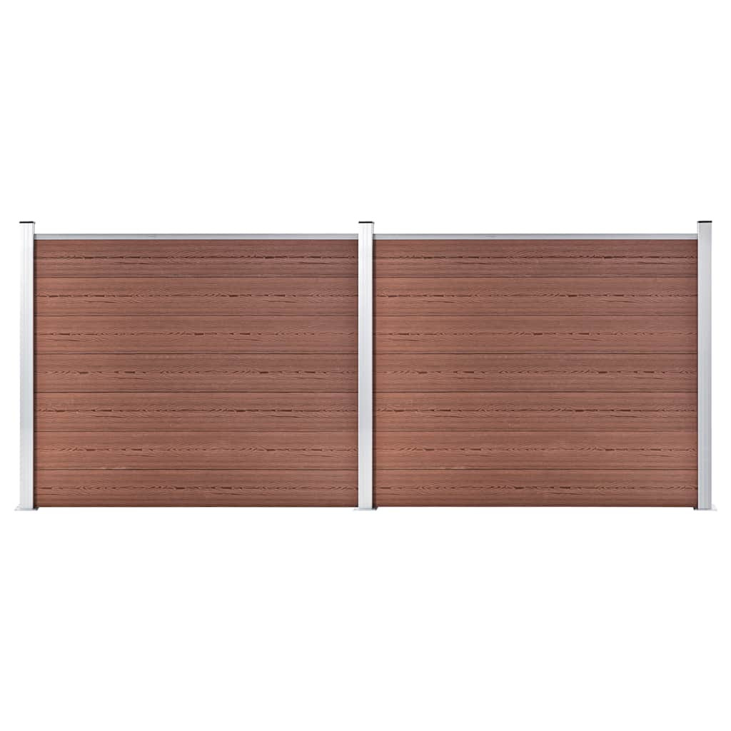 vidaXL Zaunelement Set WPC 353x146 cm Braun