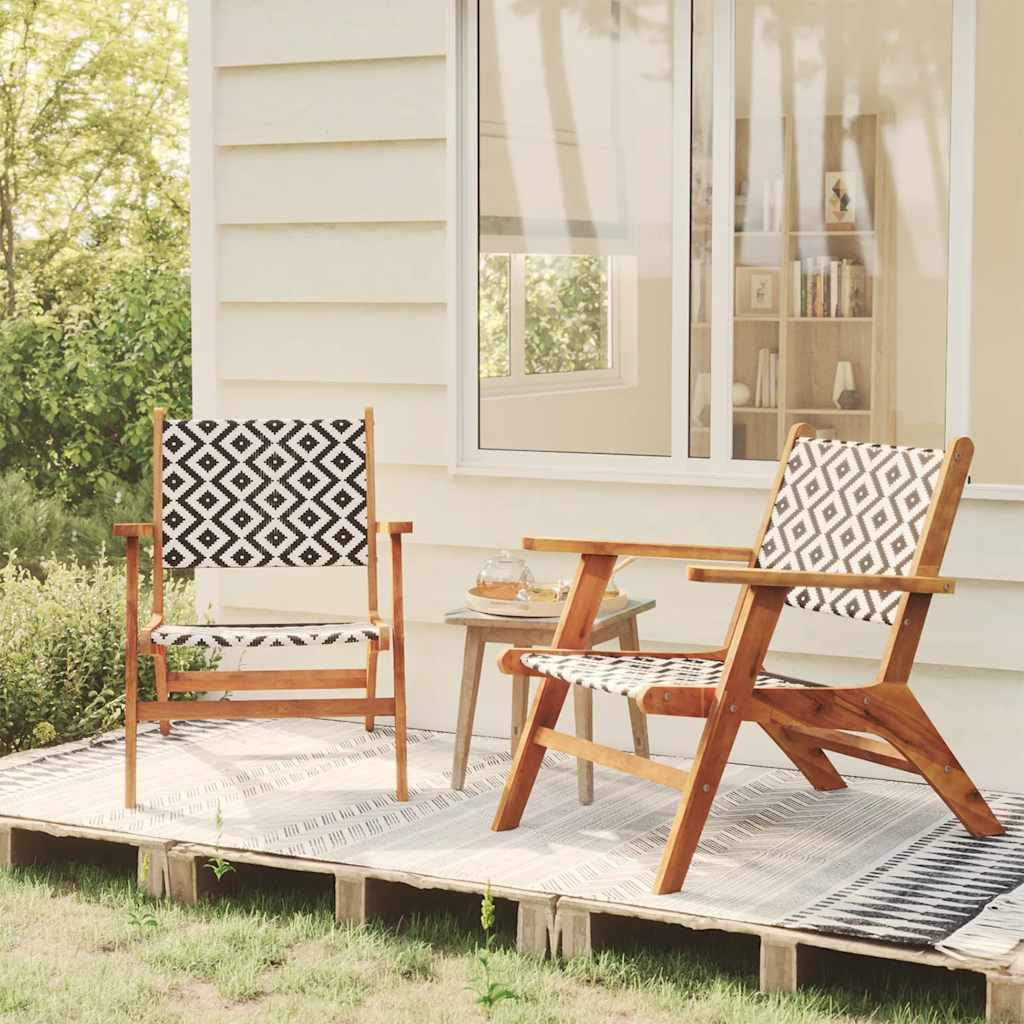 vidaXL Gartenstühle 2 Stk. Massivholz Akazie