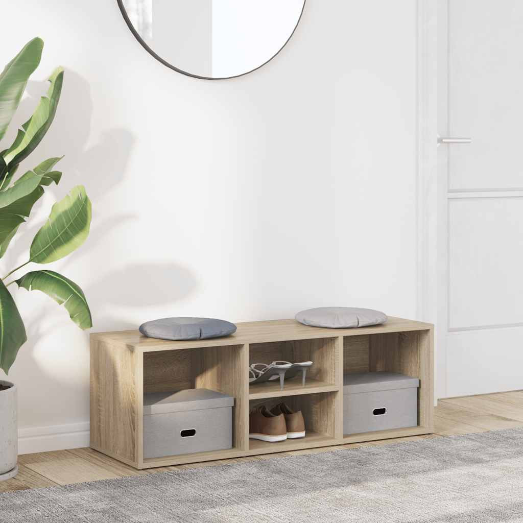 vidaXL Schuhbank Sonoma-Eiche 105x35x35 cm Holzwerkstoff