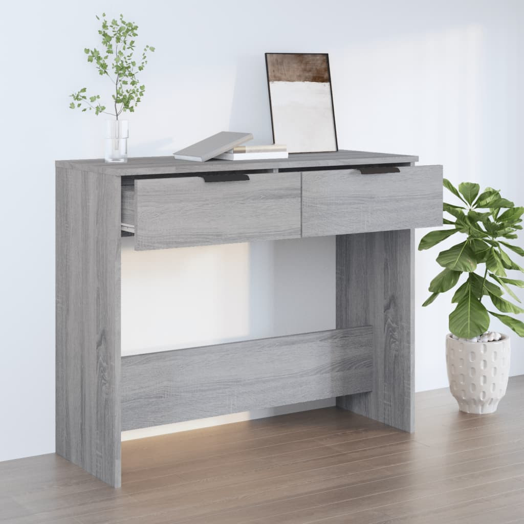 vidaXL Konsolentisch Grau Sonoma 90x36x75 cm Holzwerkstoff