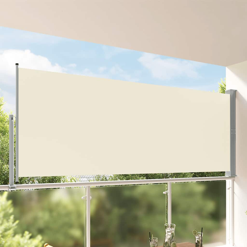 vidaXL Ausziehbare Seitenmarkise 140x300 cm Creme