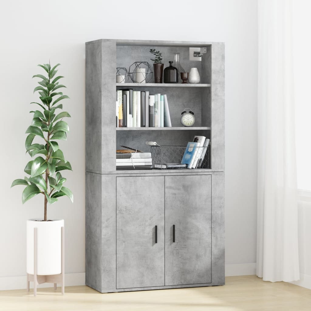 vidaXL Highboard Betongrau Holzwerkstoff