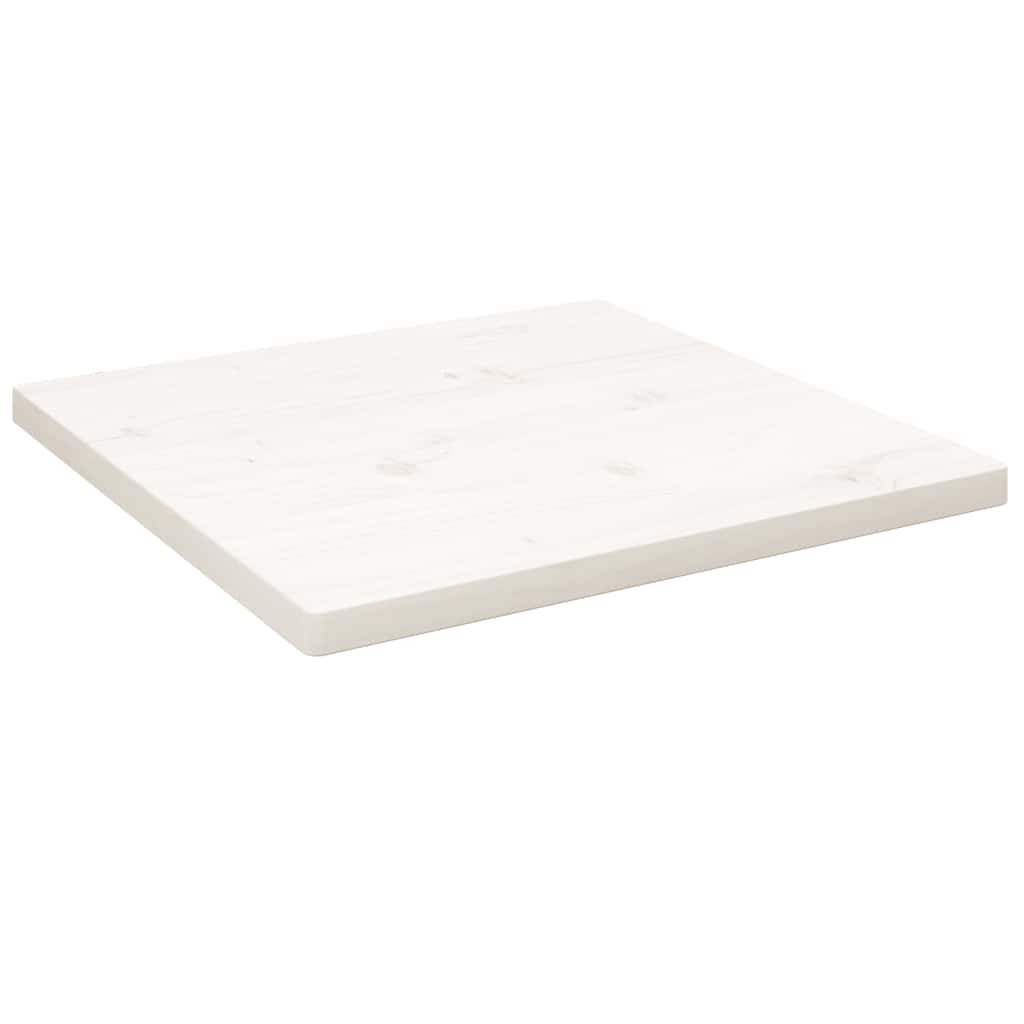 vidaXL Tischplatte Weiß 60x60x2,5 cm Massivholz Kiefer Quadratisch