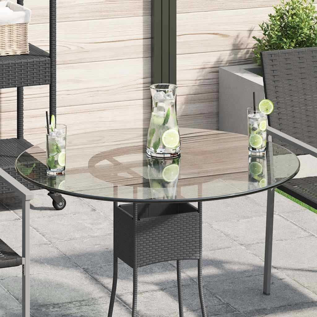 vidaXL Tischplatte aus gehärtetem Glas rund 80 cm