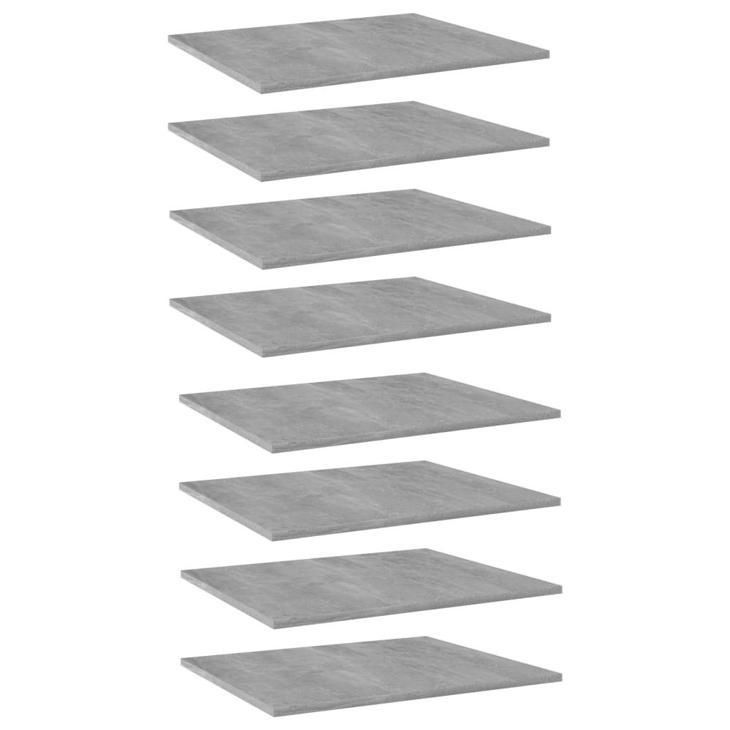 vidaXL Bücherregal-Bretter 8 Stk. Betongrau 60x50x1,5 cm Holzwerkstoff