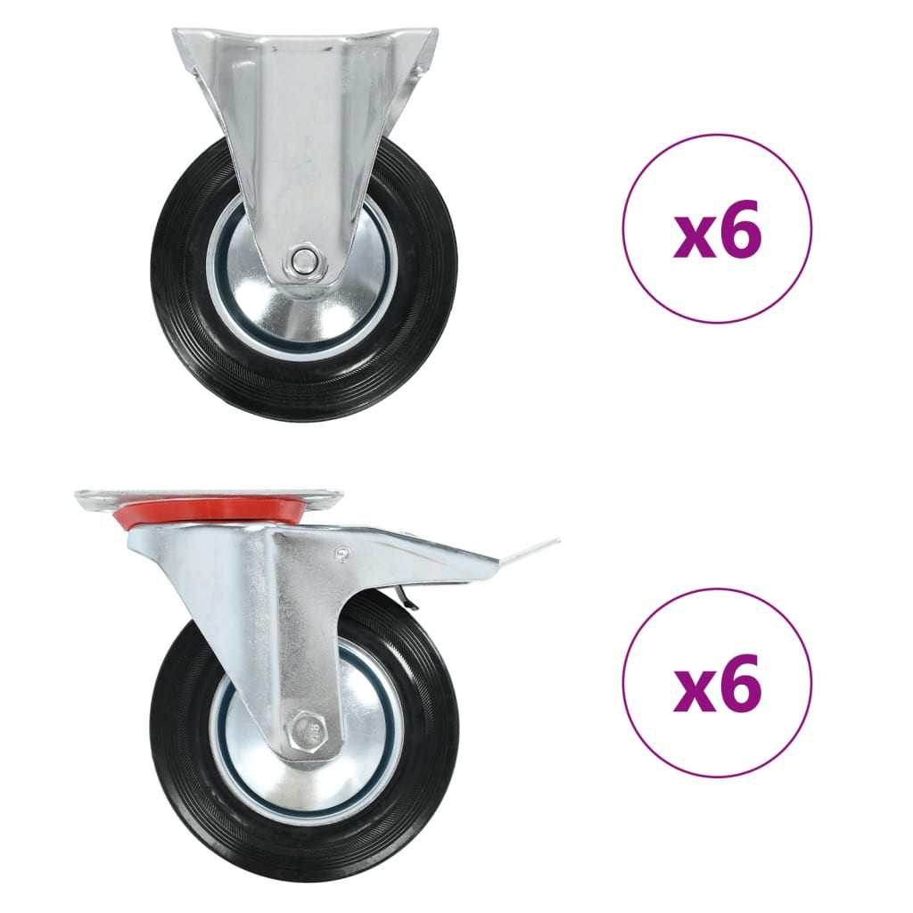 vidaXL 12 Stk. Rollen 160 mm