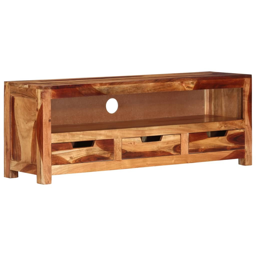 vidaXL TV-Schrank 110x30x40 cm Massivholz Akazie
