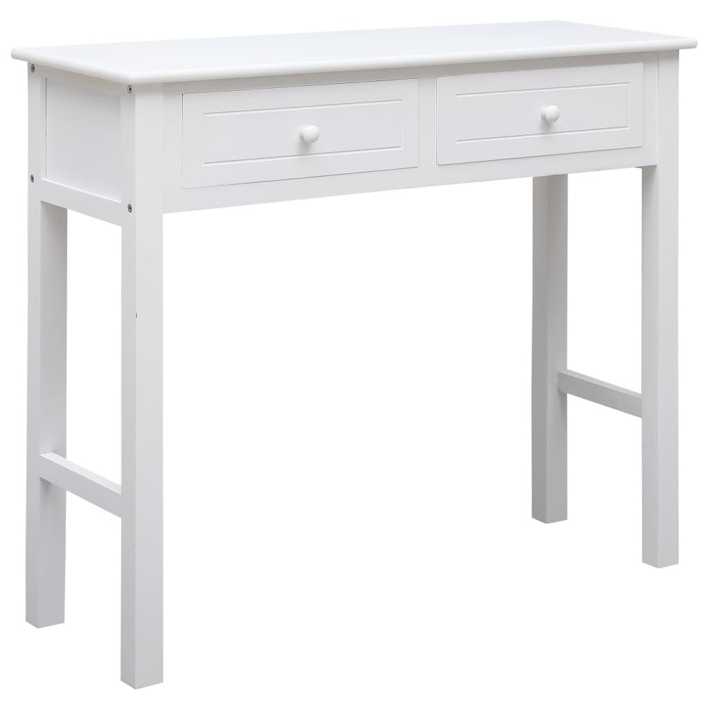 vidaXL Konsolentisch Weiß 90×30×77 cm Holz