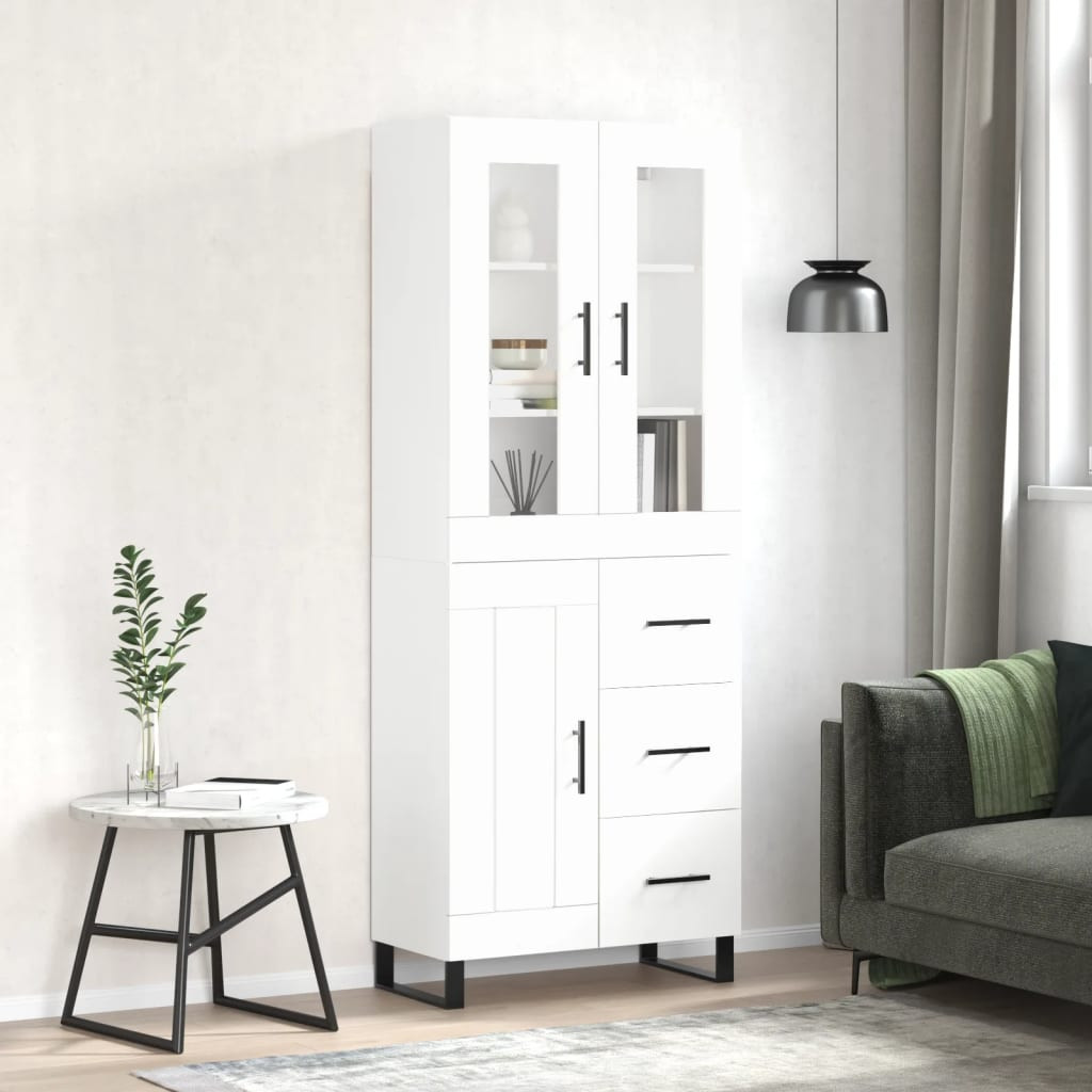 vidaXL Highboard Weiß 69,5x34x180 cm Holzwerkstoff