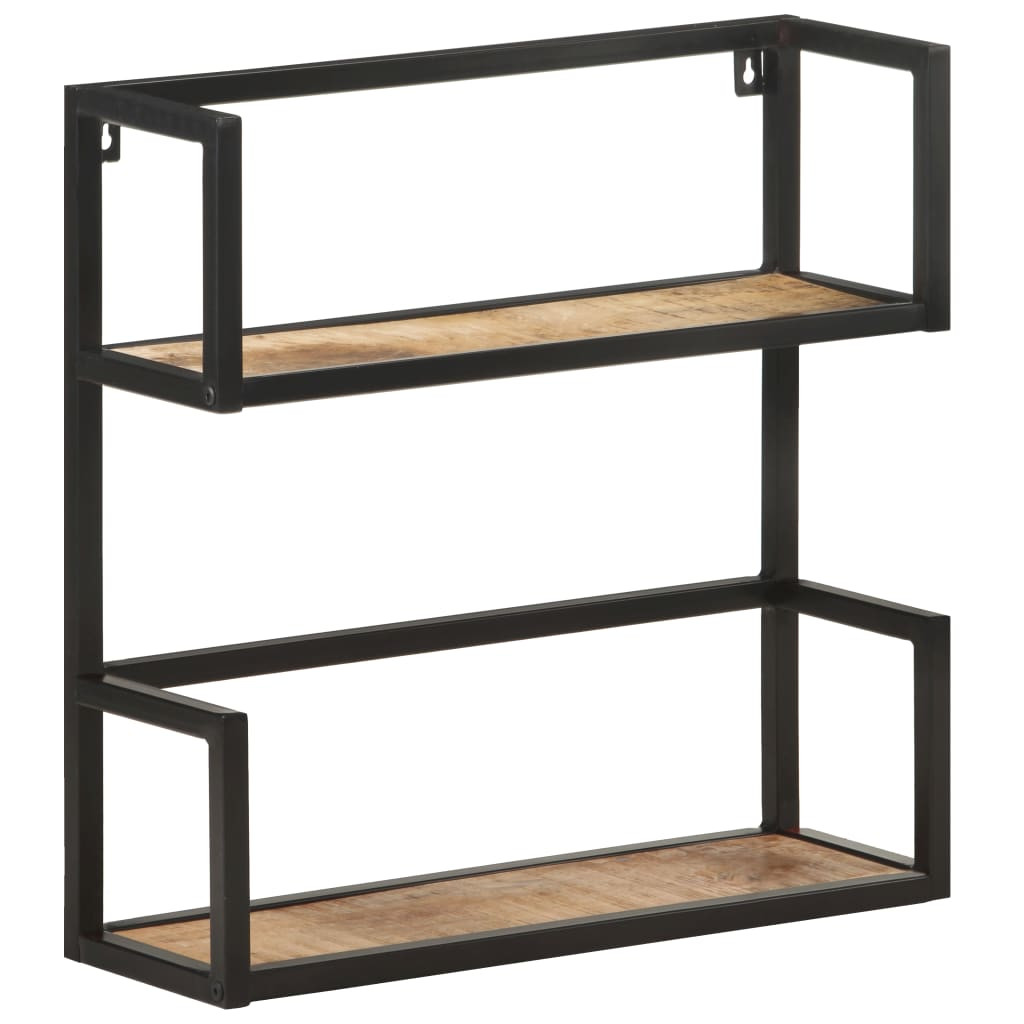 vidaXL Wandregal 60x20x60 cm Raues Mangoholz