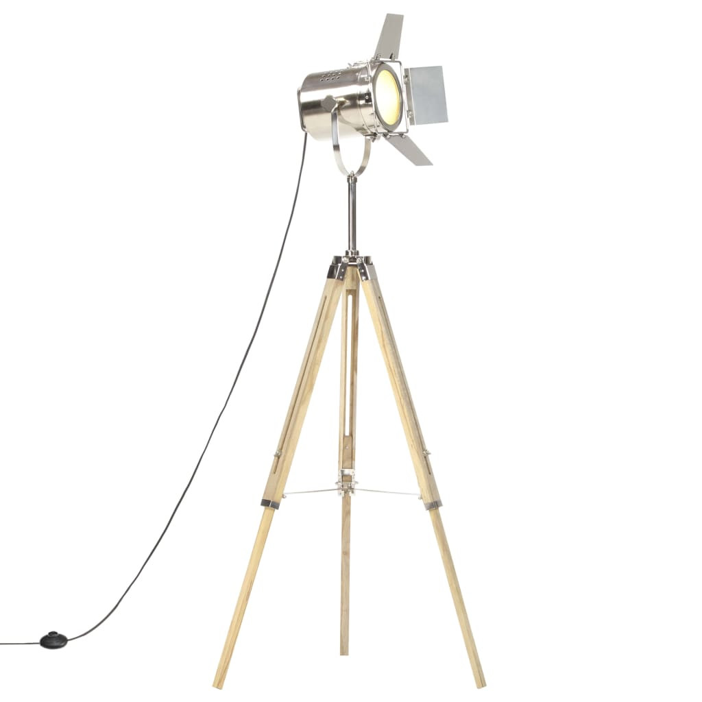 vidaXL Stehleuchte Dreibein Massivholz Mango 140 cm