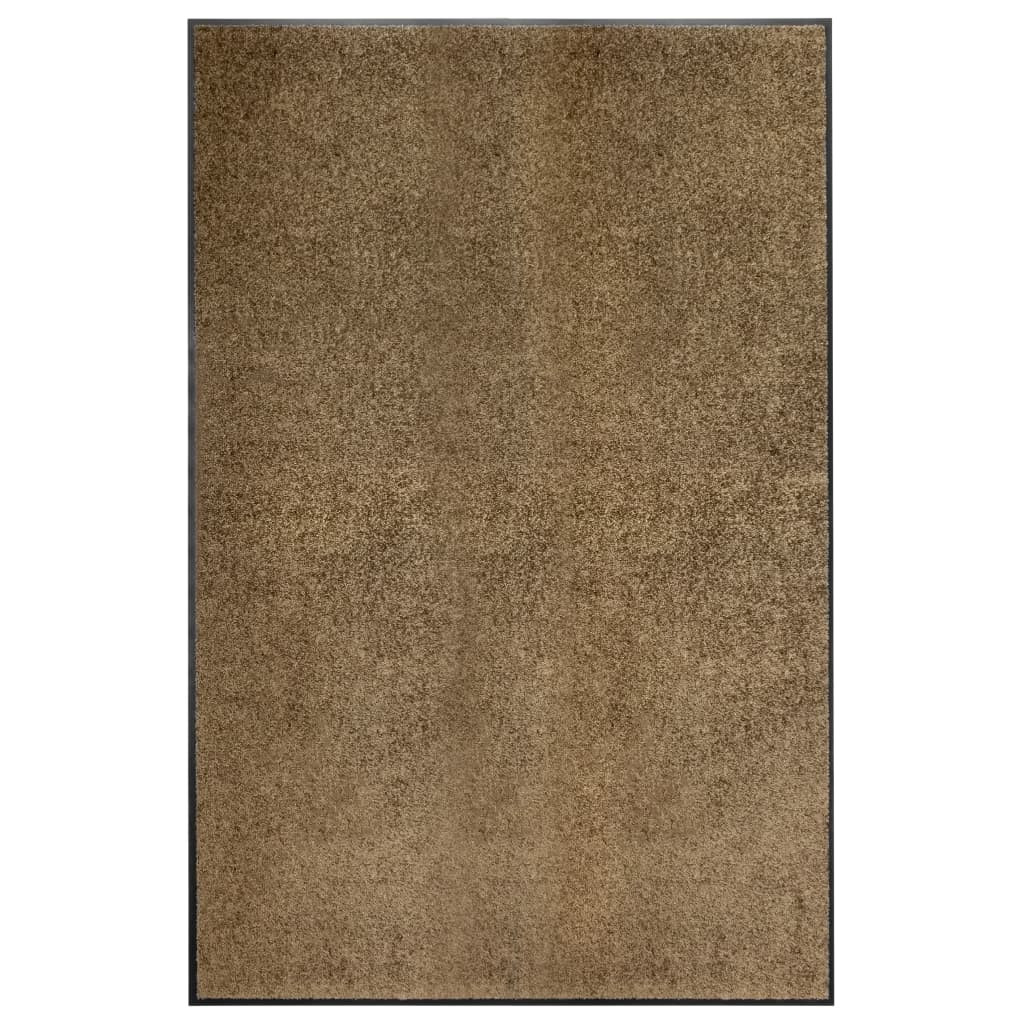 vidaXL Fußmatte Waschbar Braun 120x180 cm
