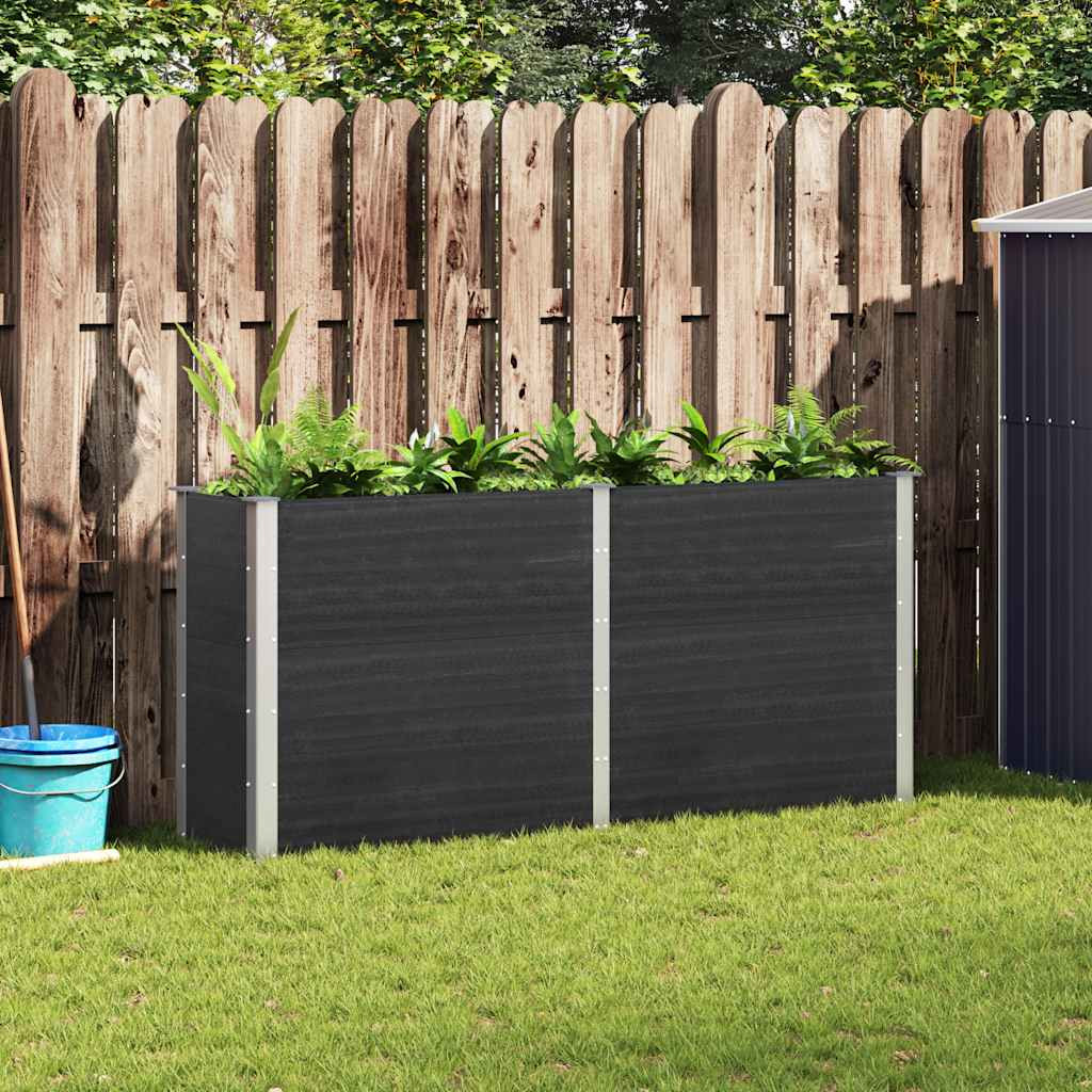 vidaXL Garten-Hochbeet 200x50x91 cm WPC Grau