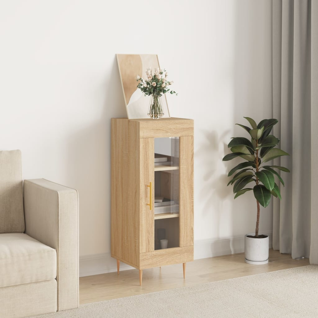vidaXL Sideboard Sonoma-Eiche 34,5x34x90 cm Holzwerkstoff