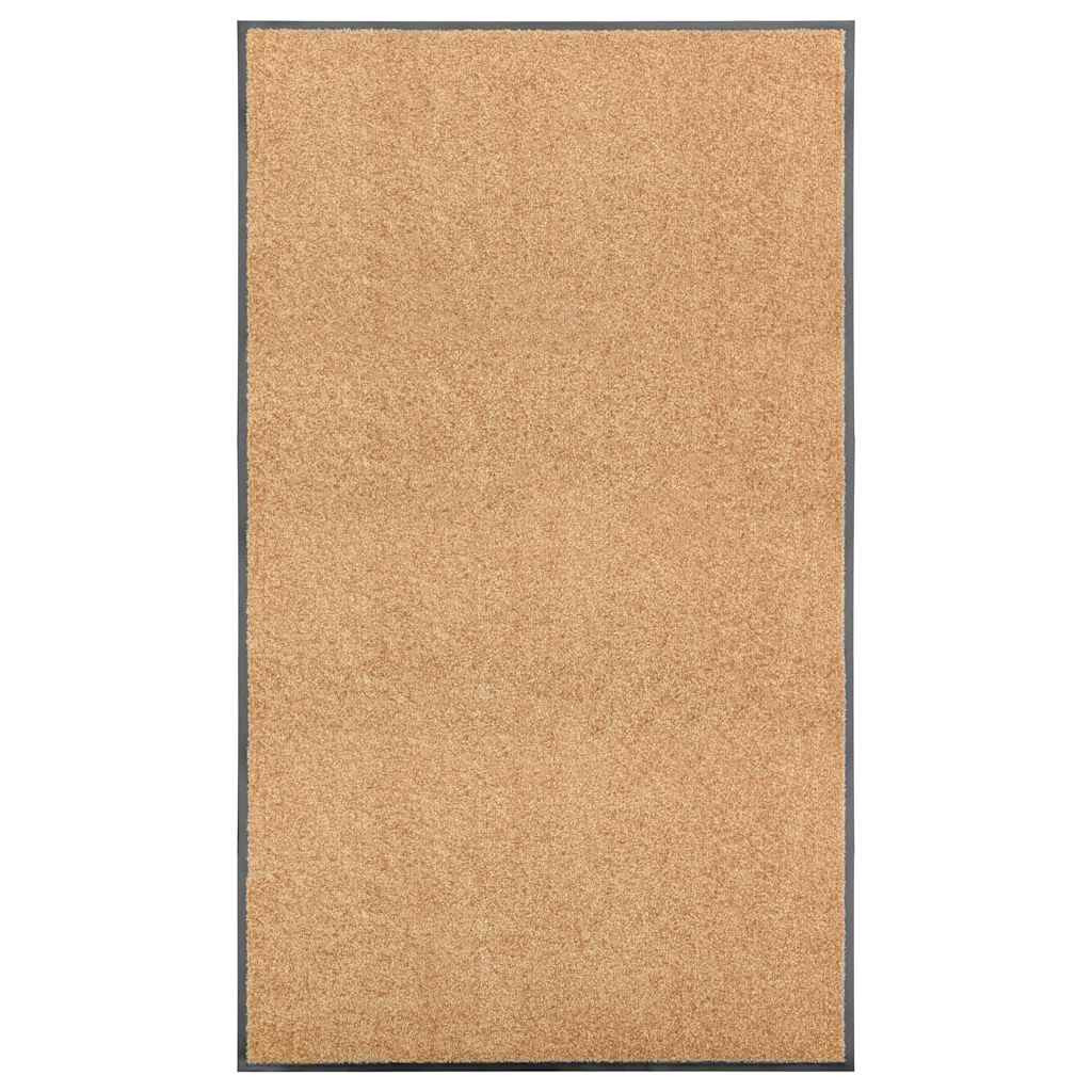 vidaXL Fußmatte Waschbar Creme 90x150 cm
