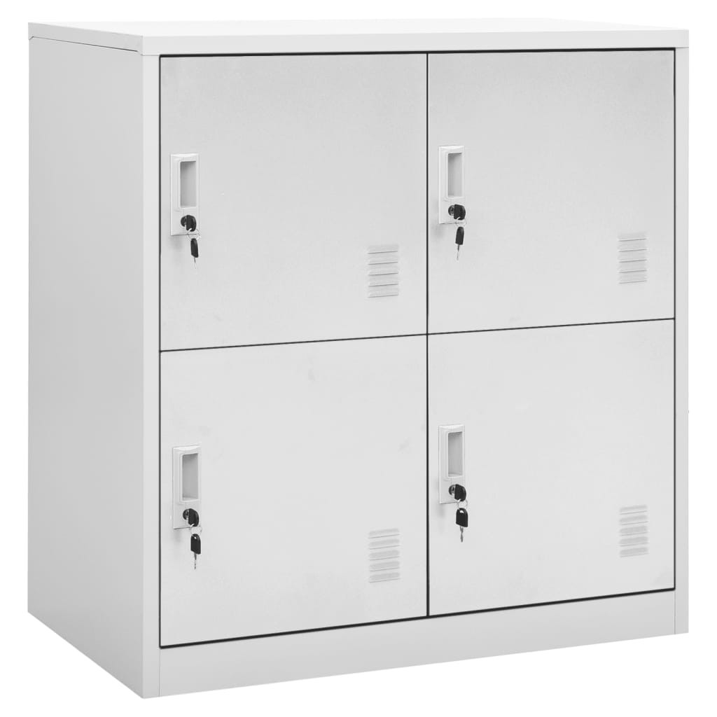 vidaXL Schließfachschrank Hellgrau 90x45x92,5 cm Stahl
