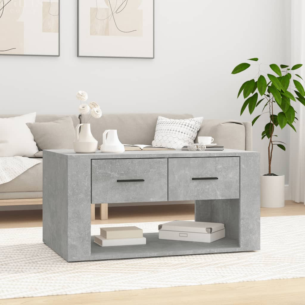 vidaXL Couchtisch Betongrau 80x50x40 cm Holzwerkstoff