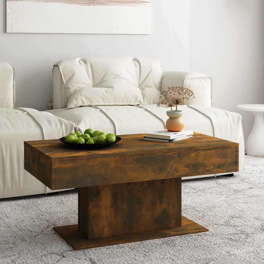 vidaXL Couchtisch Räuchereiche 96x50x45 cm Holzwerkstoff