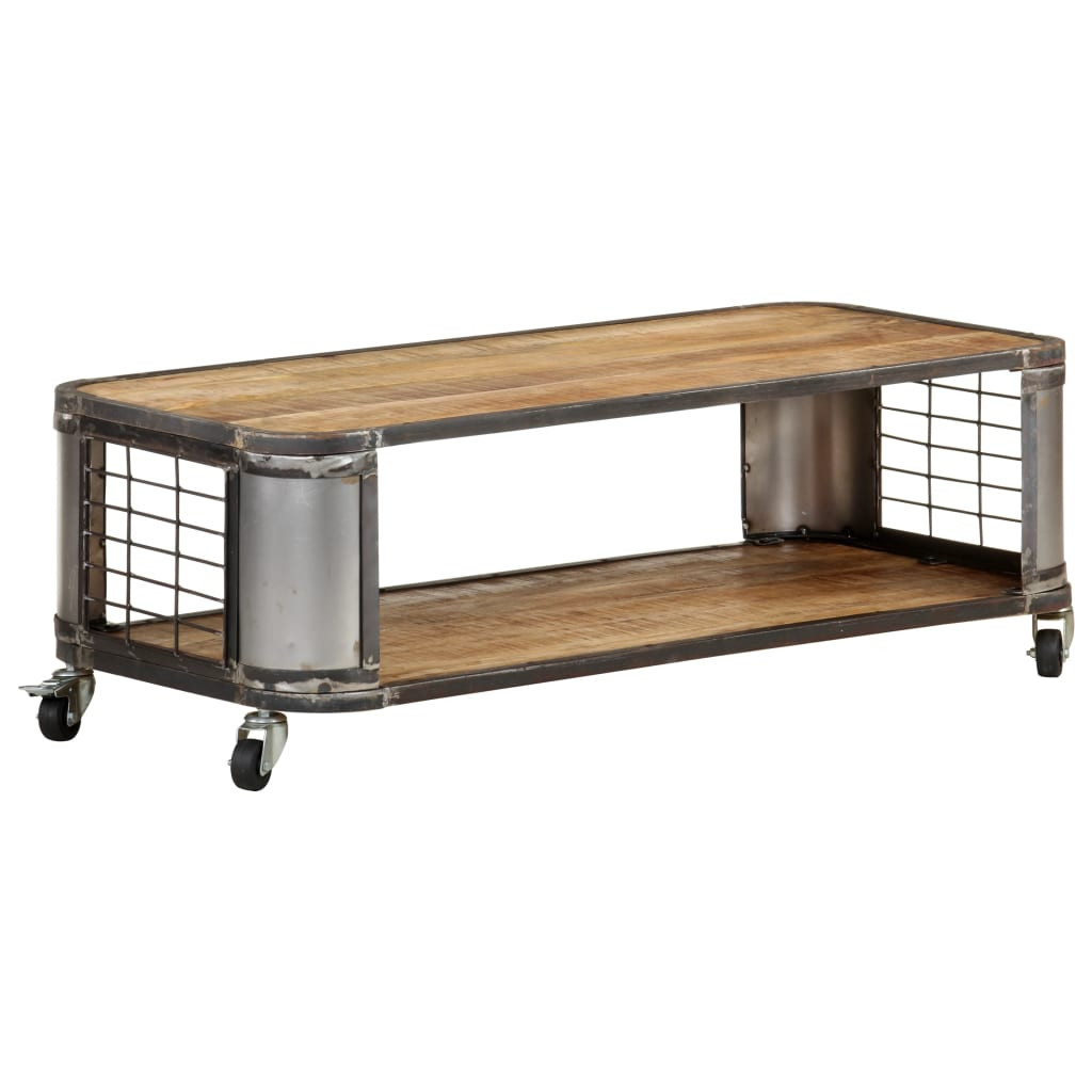 vidaXL Couchtisch 100x50x35 cm Massivholz Mango