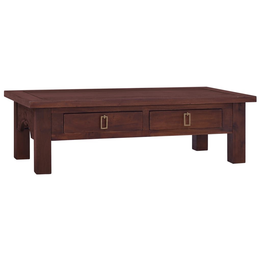 vidaXL Couchtisch Klassisch Braun 100x50x30 cm Massivholz Mahagoni