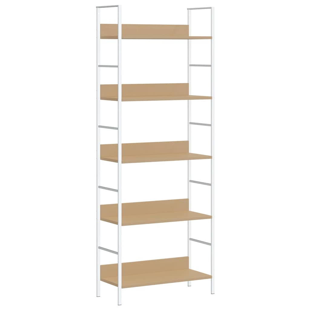 vidaXL Bücherregal 5 Regalböden Eiche 60x27,6x158,5 cm Holzwerkstoff