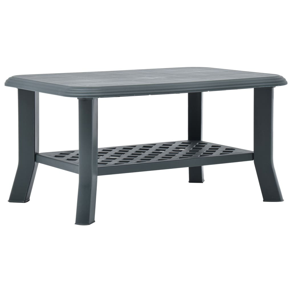 vidaXL Couchtisch Grün 90 x 60 x 46 cm Kunststoff