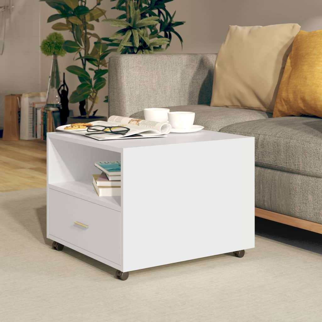 vidaXL Couchtisch Weiß 55x55x40 cm Holzwerkstoff