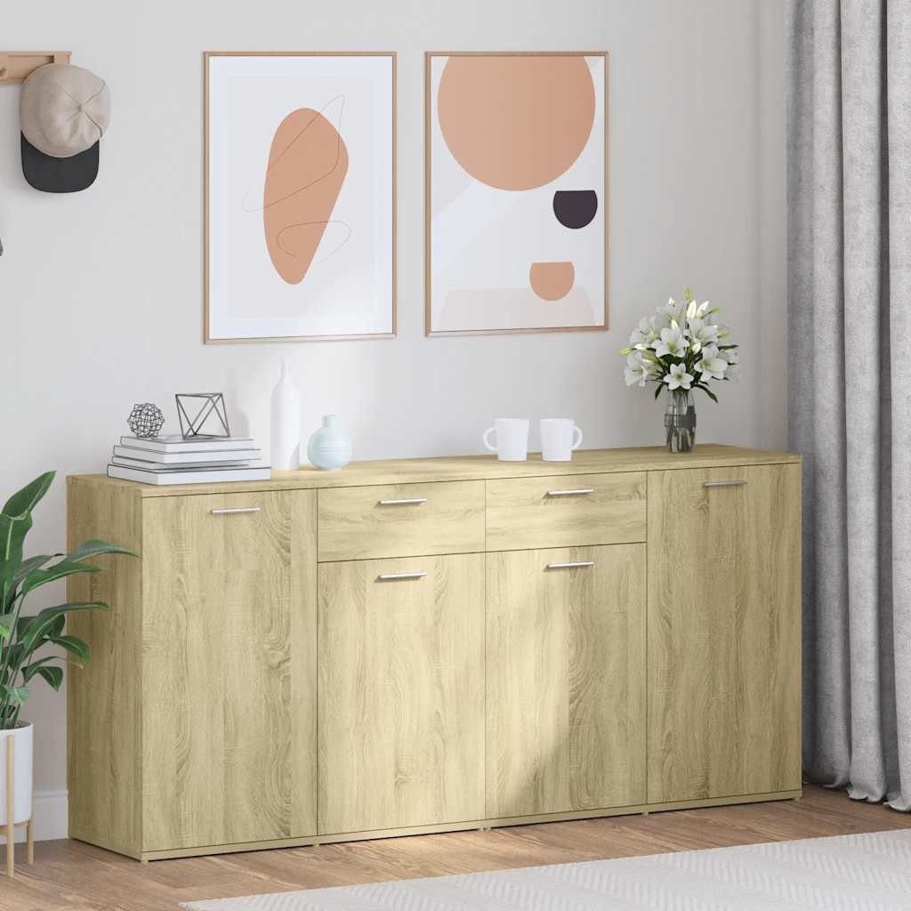 vidaXL Sideboard Sonoma-Eiche 160x36x75 cm Holzwerkstoff