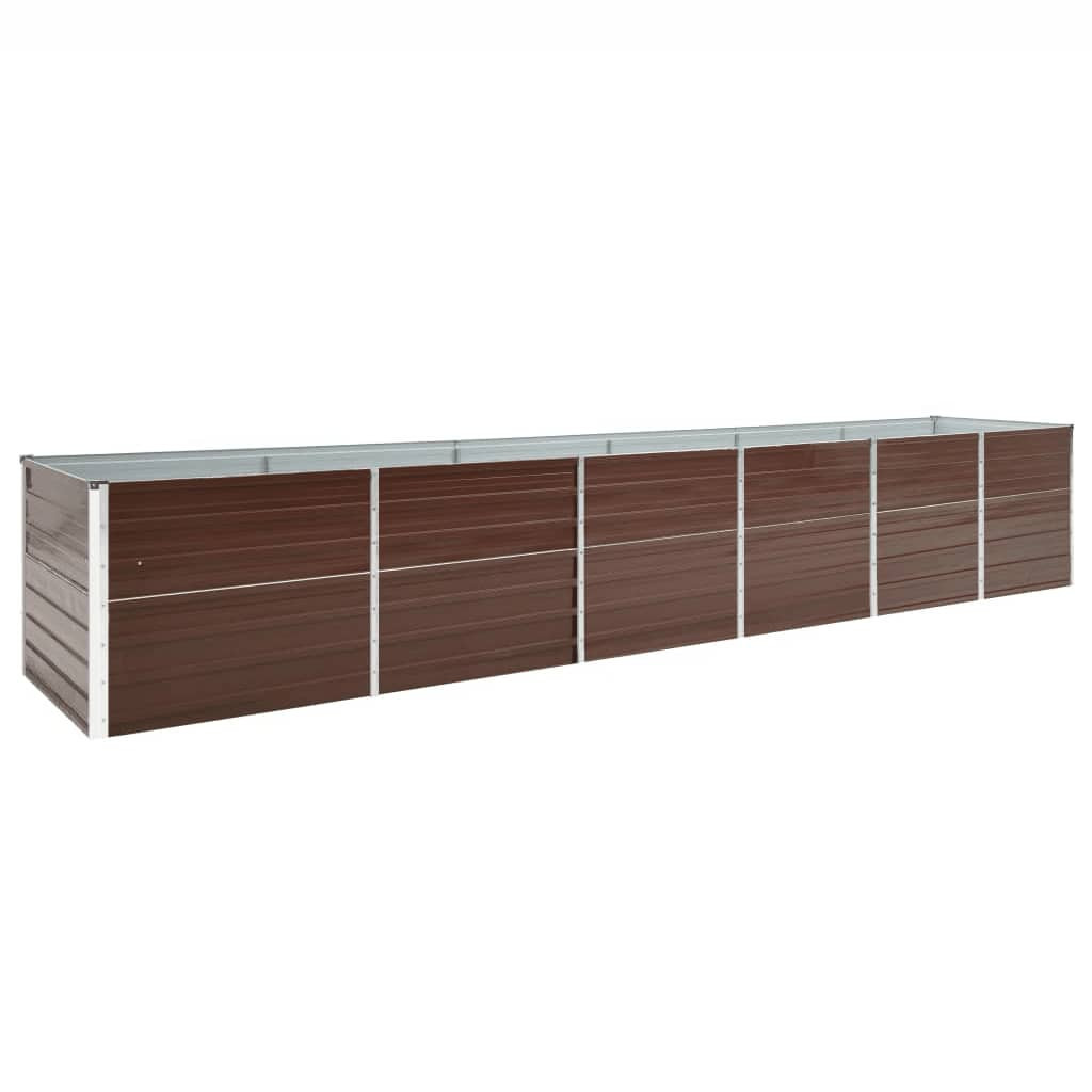 vidaXL Garten-Hochbeet Verzinkter Stahl 480x80x77 cm Braun
