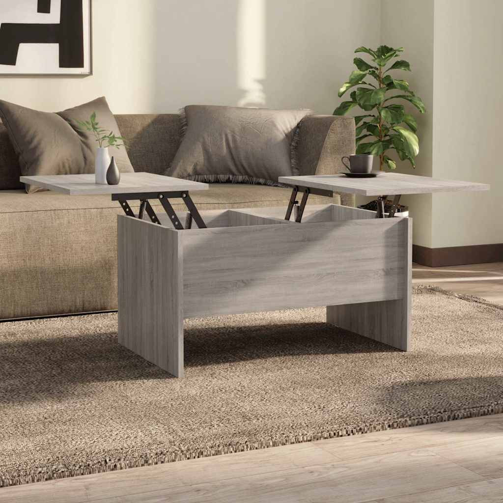 vidaXL Couchtisch Grau Sonoma 80x50x42,5 cm Holzwerkstoff