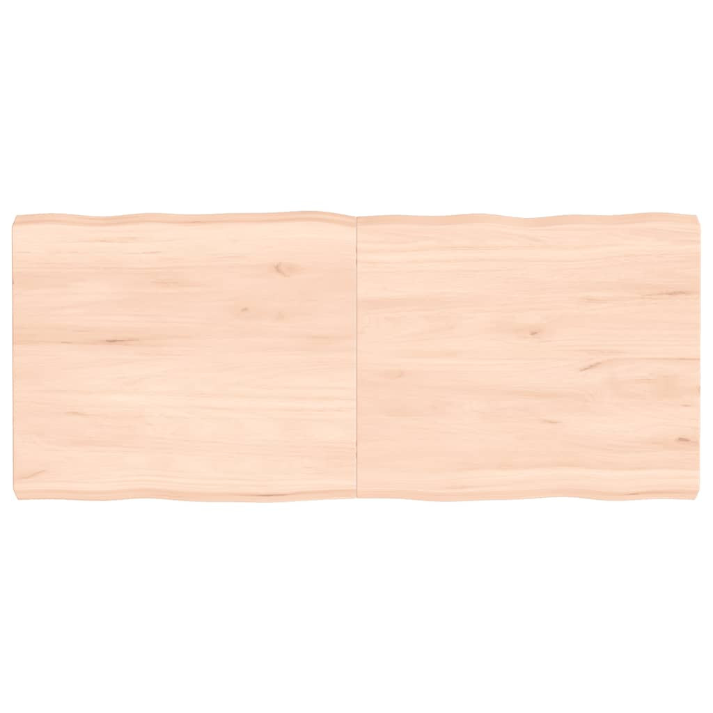 vidaXL Tischplatte 140x60x(2-6) cm Massivholz Unbehandelt Baumkante