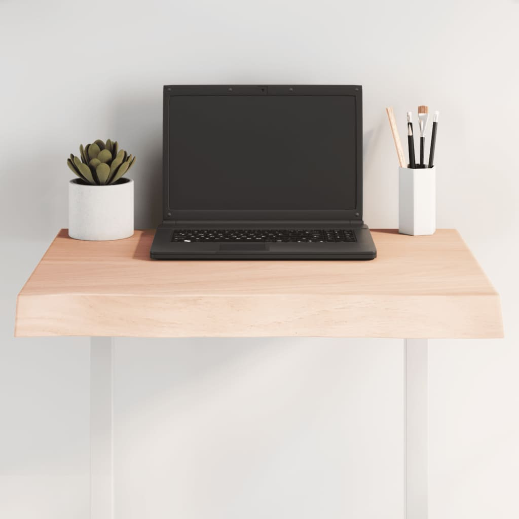 vidaXL Tischplatte 60x60x(2-6) cm Massivholz Unbehandelt Baumkante