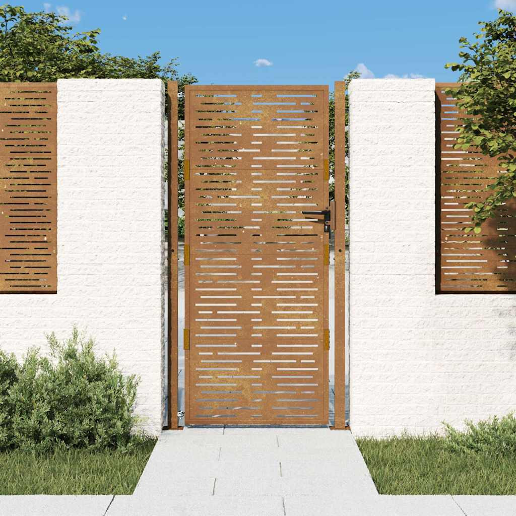 vidaXL Gartentor 100x175 cm Cortenstahl Quadratisches Design