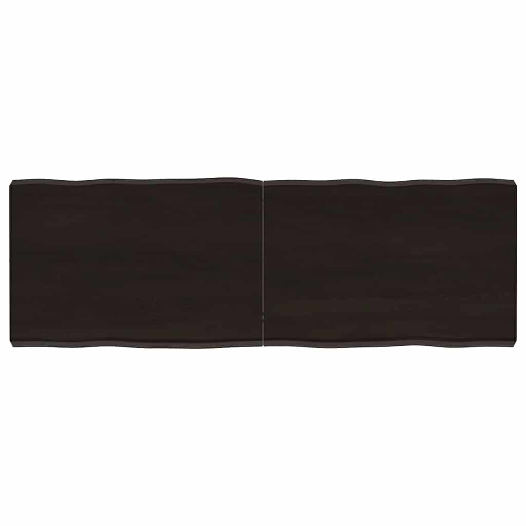 vidaXL Tischplatte 120x40x(2-6) cm Massivholz Behandelt Baumkante
