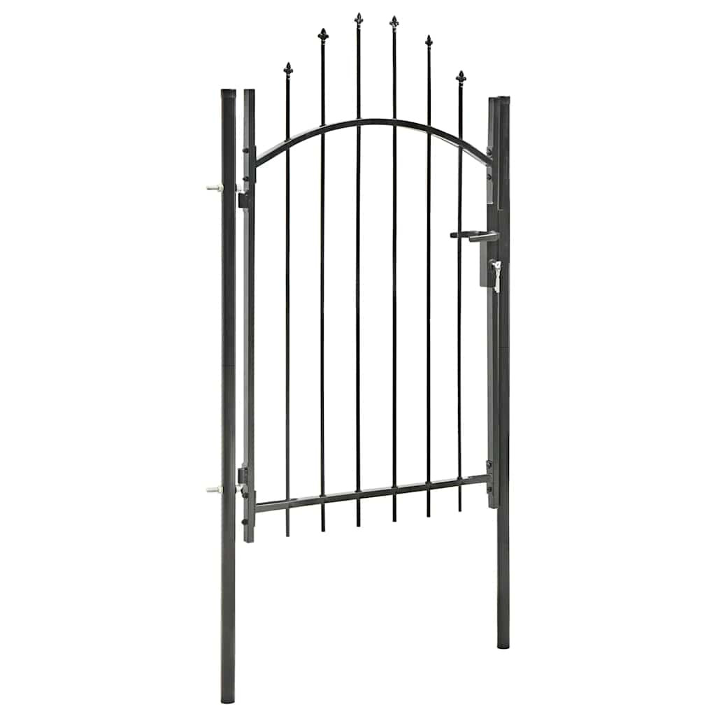 vidaXL Gartentor Woerden Stahl 1x1,5 m Schwarz