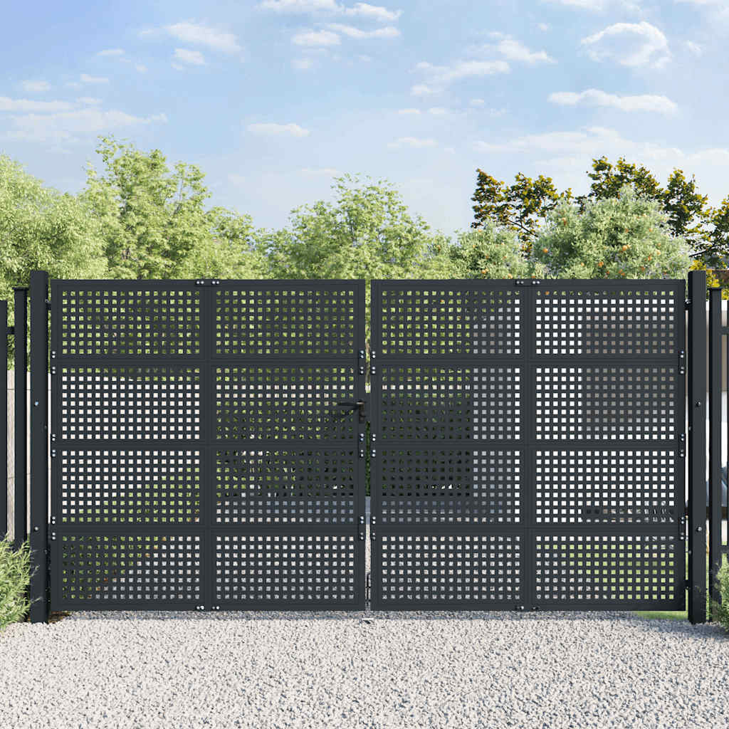 vidaXL Gartentor Anthrazit 400x175 cm Stahl