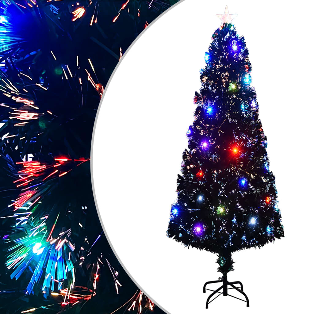 vidaXL Vorbeleuchteter Weihnachtsbaum mit Ständer und LED 240 cm Glasfaser