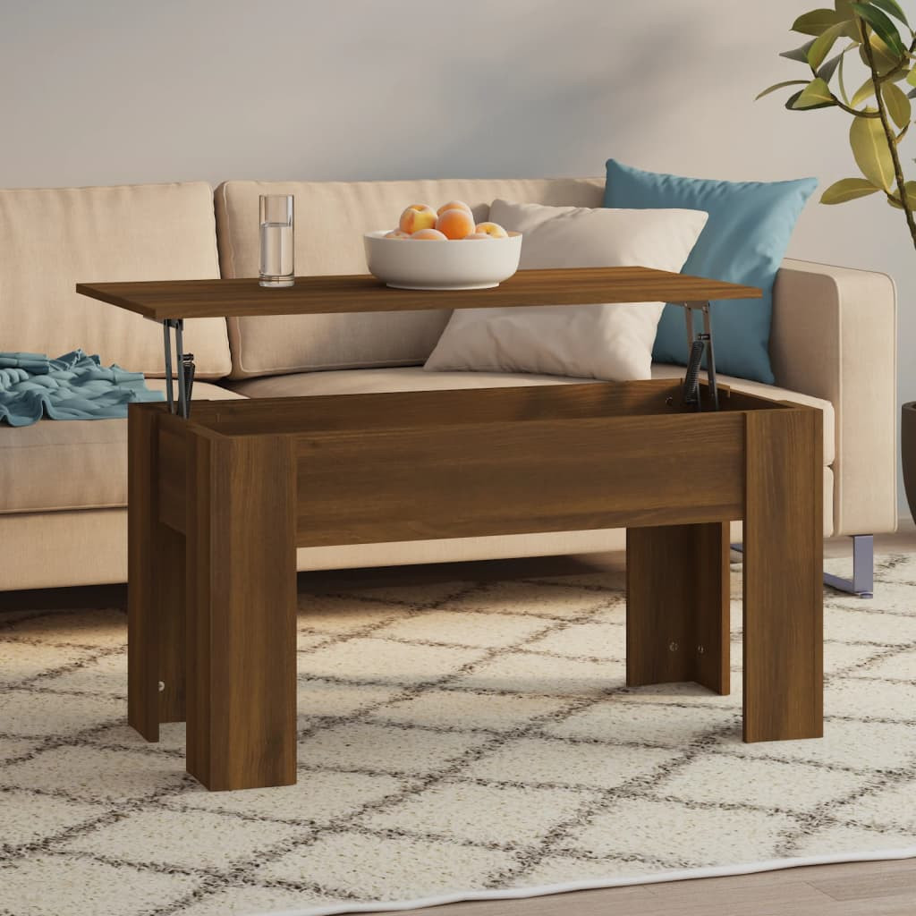 vidaXL Couchtisch Braun Eichen-Optik 101x49x52 cm Holzwerkstoff