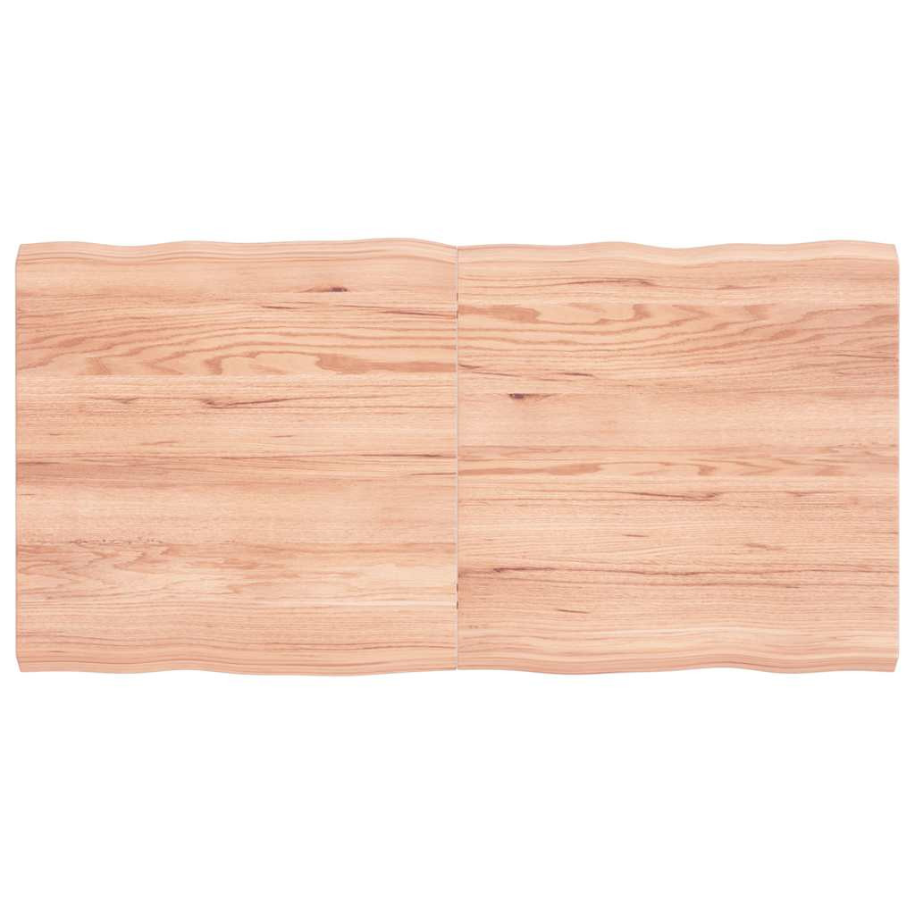 vidaXL Tischplatte 120x60x(2-4) cm Massivholz Behandelt Baumkante