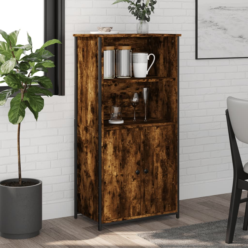 vidaXL Highboard Räuchereiche 62x36x121,5 cm Holzwerkstoff